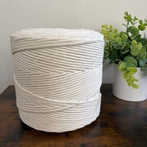 Ganxxet Cotton Cord Zero Waste 4 mm Single Strand - Natural *5 Rolls Available*